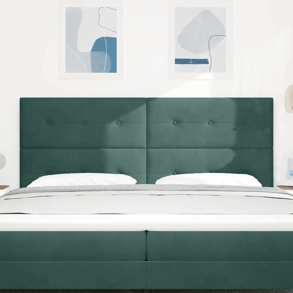 Testiera | Testata LED con strisce LED Verde 200 cm Velluto