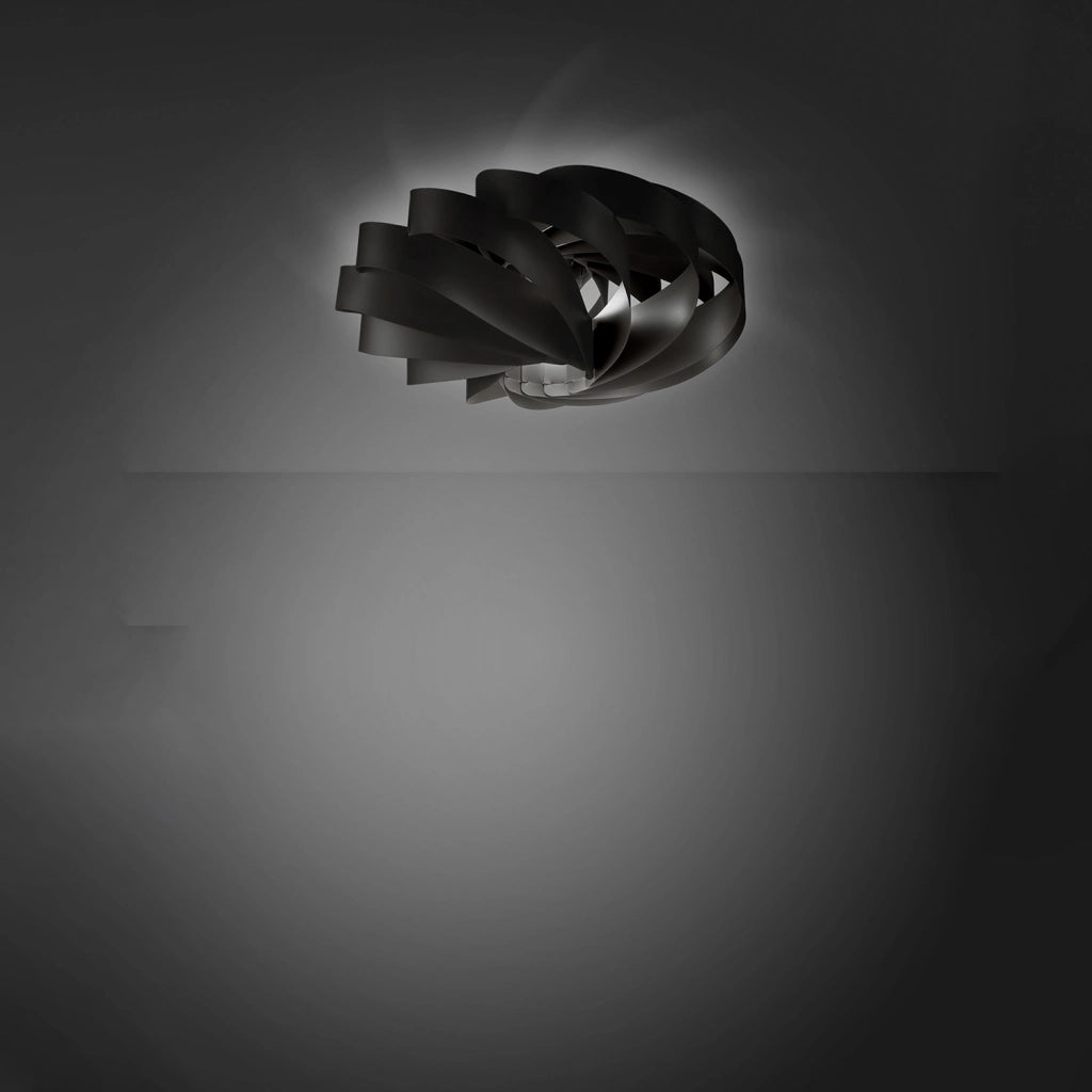Plafoniera Moderna Flat Polilux ® Nero 1 Luce E14