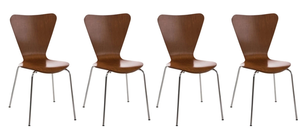 Set 4 Sedie Impilabili CALISTO marrone