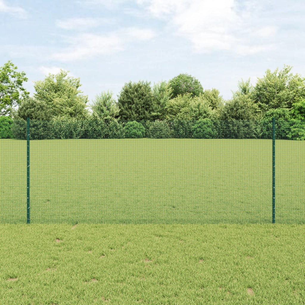 Set di Recinzione Set di 2 Verde Metallo 10 x 1 m Durevole