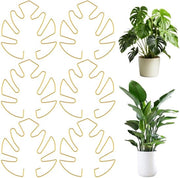 Supporto per Stelo - 6 pezzi Foglie di Monstera - Forma di Tartaruga in Acciaio - Aiuto per la Crescita Vegetale Fissa - Sostegno per Piante - Materiale Duraturo