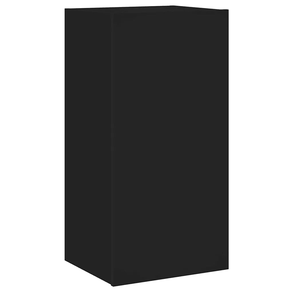 Mobile TV a Parete con Luci LED Nero 40,5x35x80 cm 837261