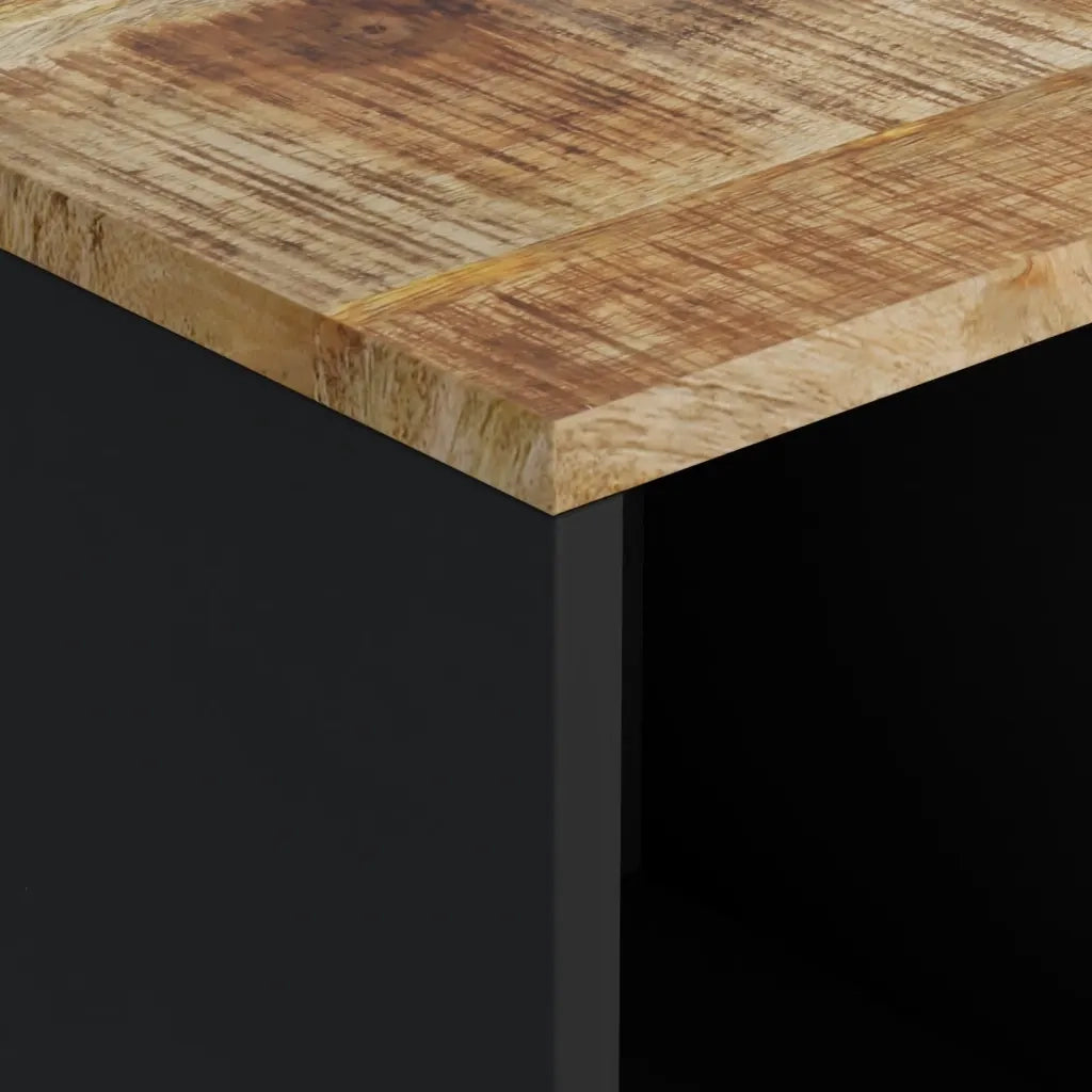 Credenza con 2 Ante 80x33x75 cm in Legno Massello di Mango