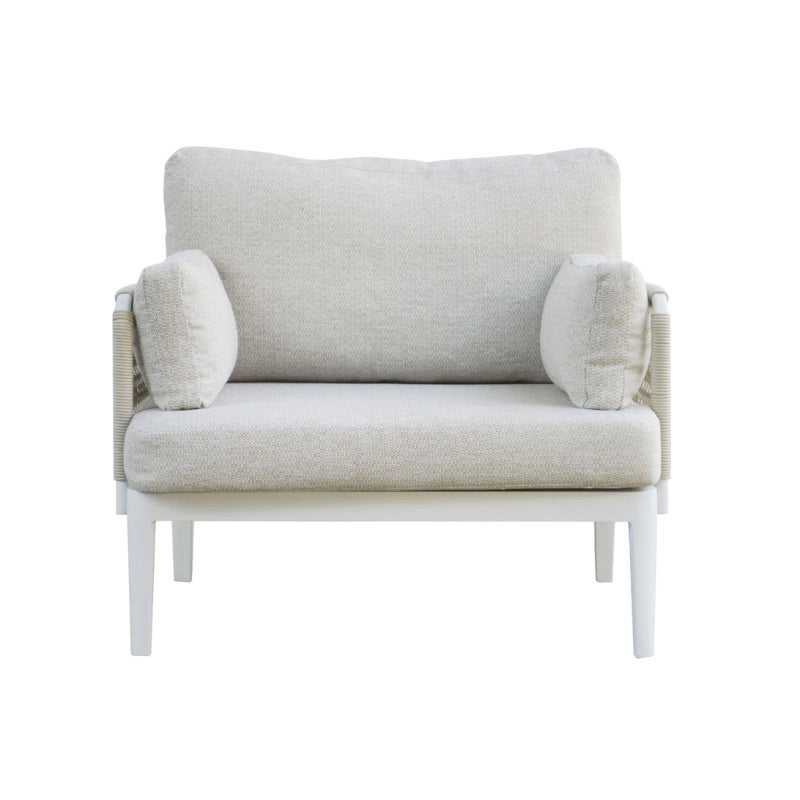 Salotto Bandol In Alluminio Bianco + Corda Beige Moia