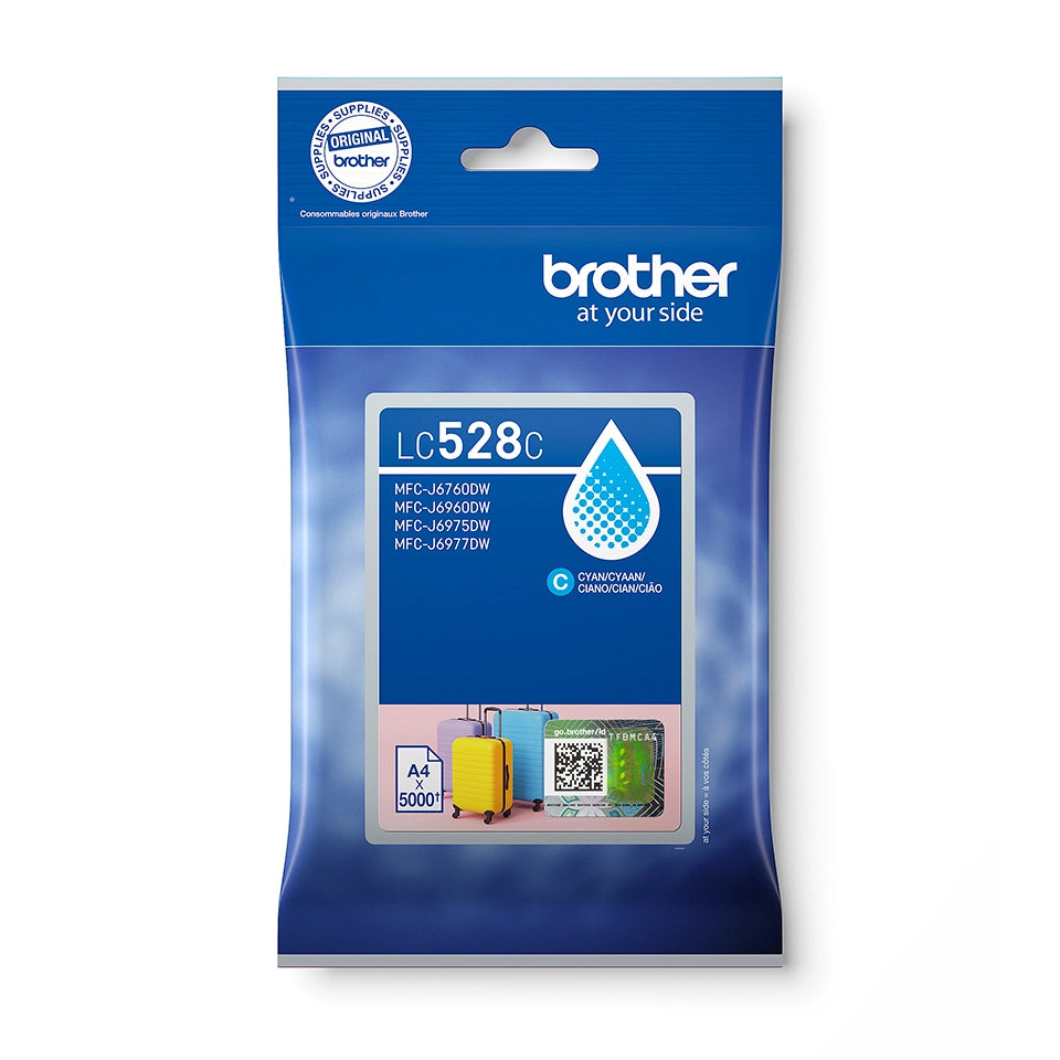 Brother lc528xlc cartuccia d'inchiostro 1 pz originale rendimento ultra elevato ciano - LC528C