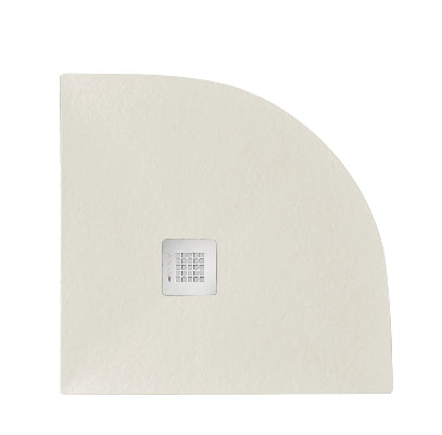 Piatto doccia 80x80 cm effetto pietra marmoresina STONE semicircolare beige FRANCIA