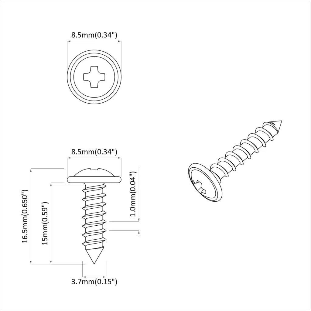 Vite 13636 pz Argento M4 x 16 mm Acciaio CFW8133523
