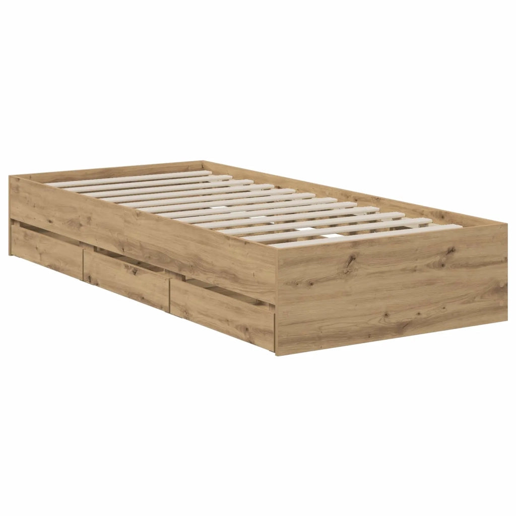 Telaio del letto con storage Rovere Artigianale 90 x 200 cm 3445765