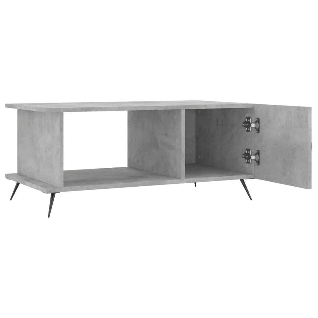 Tavolino da Salotto Grigio Cemento 90x50x40cm Legno Multistrato 829464