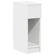 Comodino | Armadio da Notte | Mobiletto da notte con Cassetto Bianco 20x36x60 cm