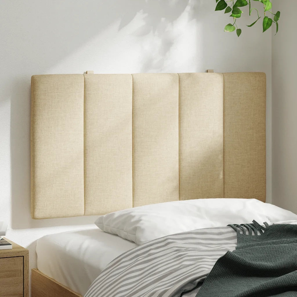 Cuscino Testiera-Cuscino per Testiera Hanko Crema 80 cm in Tessuto