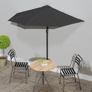 Ombrellone Balcone-Ombrello da giardino Palo in Alluminio Nero 270x144x222cm a Met¨¤