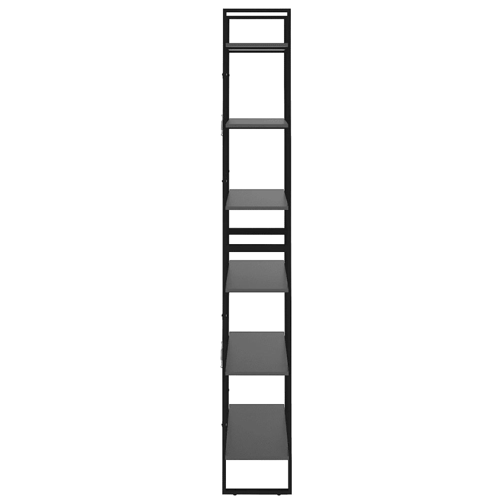 Scaffale Alto Grigio 80x30x210 cm in Legno Multistrato