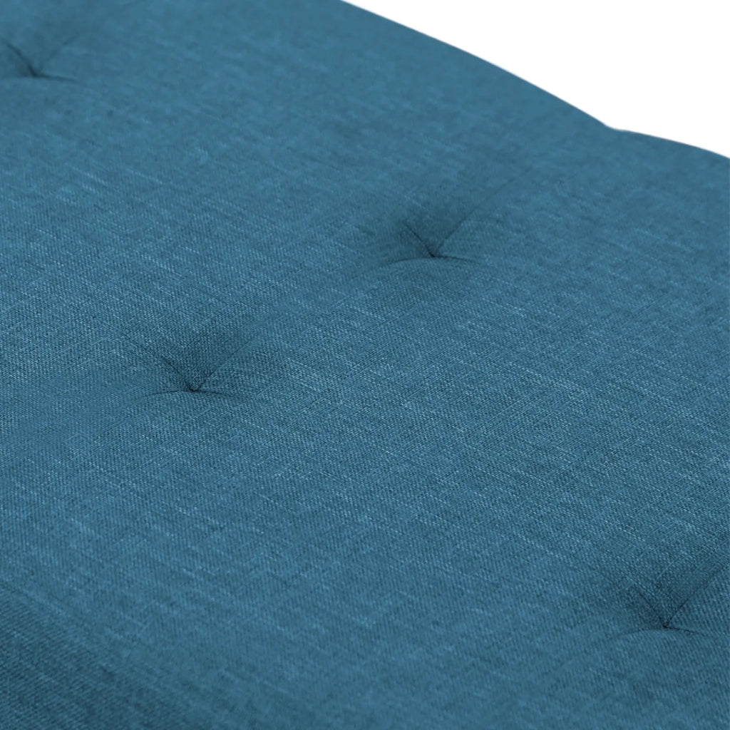 IDMarket - Panca contenitore in tessuto blu anatra 100 cm