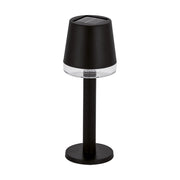 Lampada da tavolo solare IP44 nera LED 3000K Tulia Struhm
