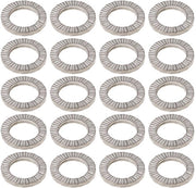Kit di chiusura a doppia lastra 20 pezzi - M8 - Diametro esterno 13,5 mm - Diametro interno 2 mm - Acciaio manganese - Migliorata stabilità - Chiusura a doppia lastra