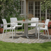Sapps, Sedia da Esterno 4 Sedie Made in Italy, Bianco
