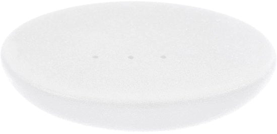 Piastra esfoliante con contenitore in ceramica - Decorativa e pratica - Bianca - Contenitore per sapone - Ideale per bagno e cucina - Risparmia spazio...