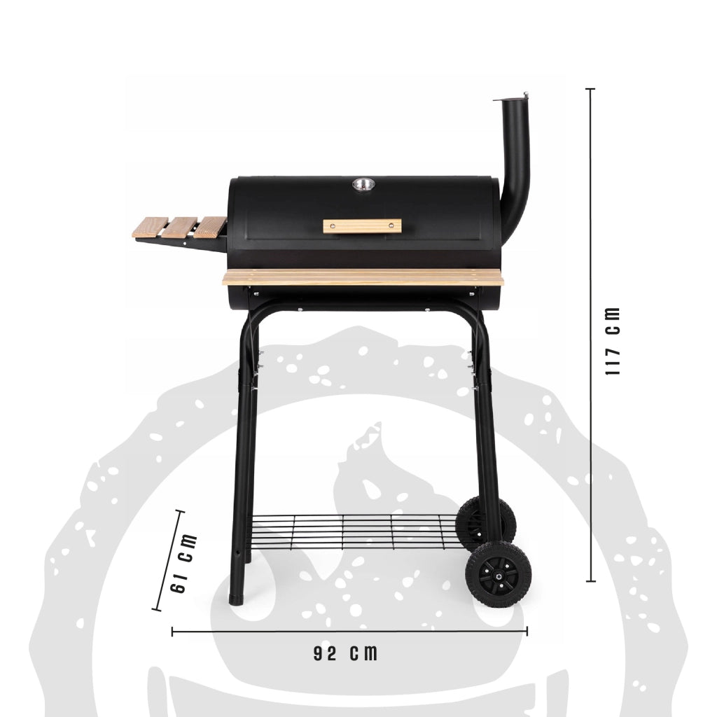 Barbecue a Carbone con Coperchio e Termometro, Griglia di Cottura in Acciaio Inox SS304