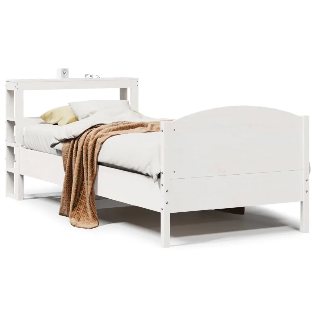 vidaXL Letto senza Materasso Bianco 90x200 cm Legno Massello di Pino