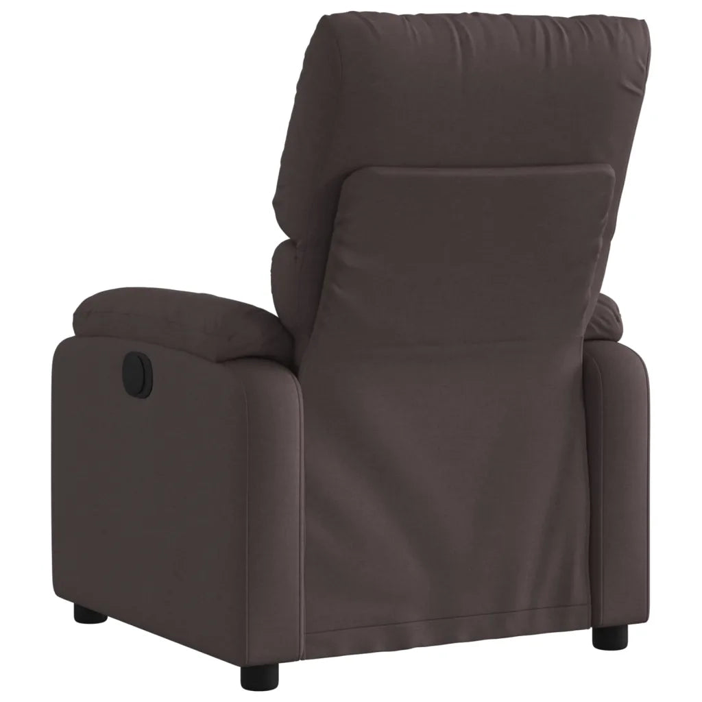 Poltrona Elettrica Reclinabile-Divano Sedia Marrone Scuro in Tessuto 237811