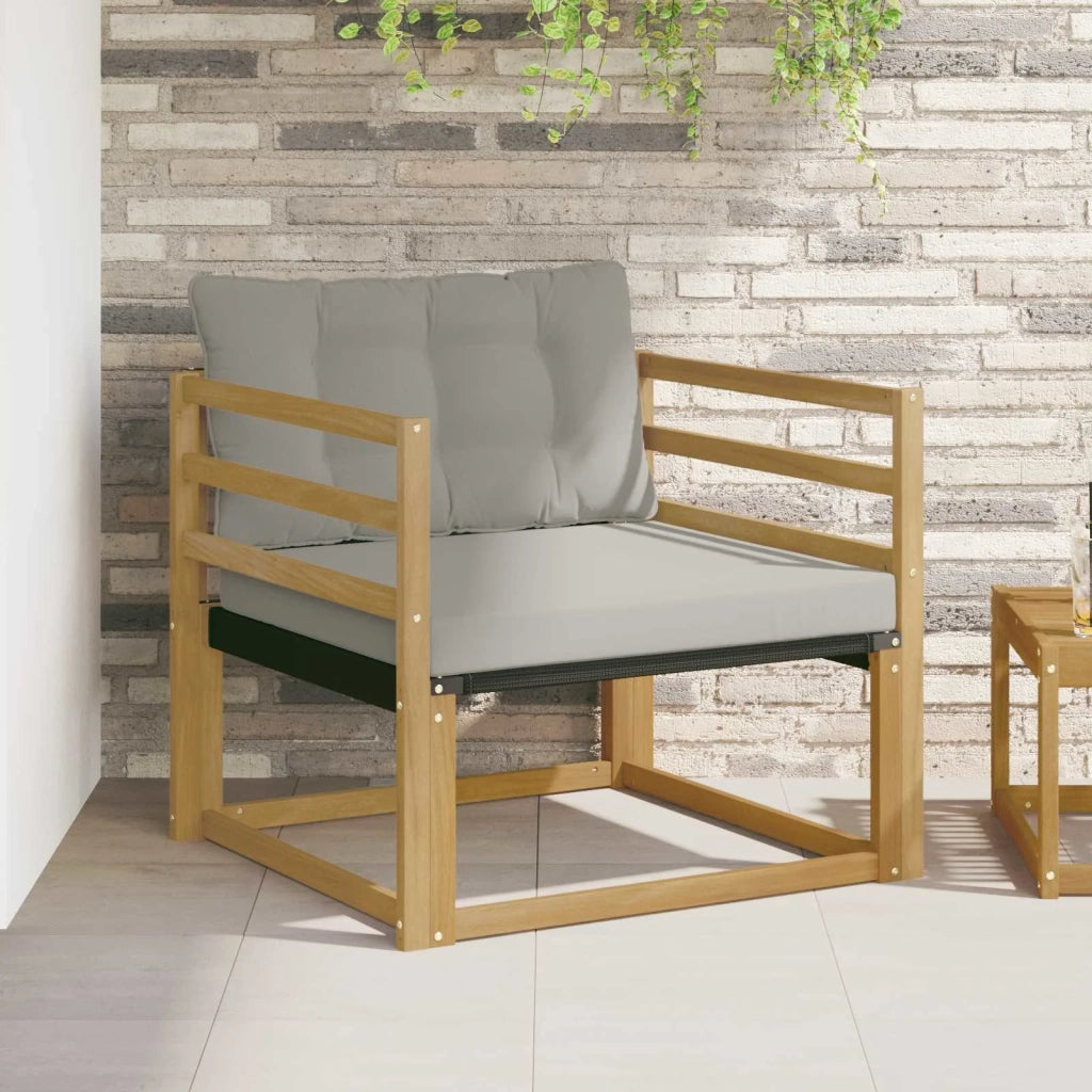 Set di divani da esterno-Sofa da giardino Legno di Acacia Massello e Textilene 967897