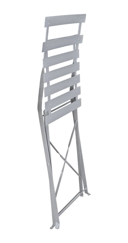 Sedia pieghevole da giardino in metallo grigio, sedia richiudibile - Amalfi (2 pz.) - SP01AM