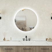 Specchio bagno Tondo Diametro 40cm Retroilluminato Con Led, 3 Luci