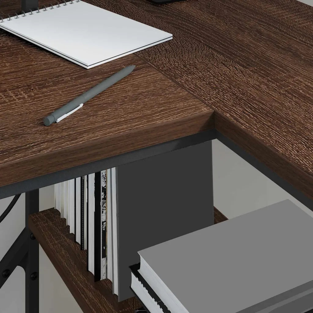 Scrivania Rovere Marrone 120 x 79 x 86,5 cm Legno multistrato 859404