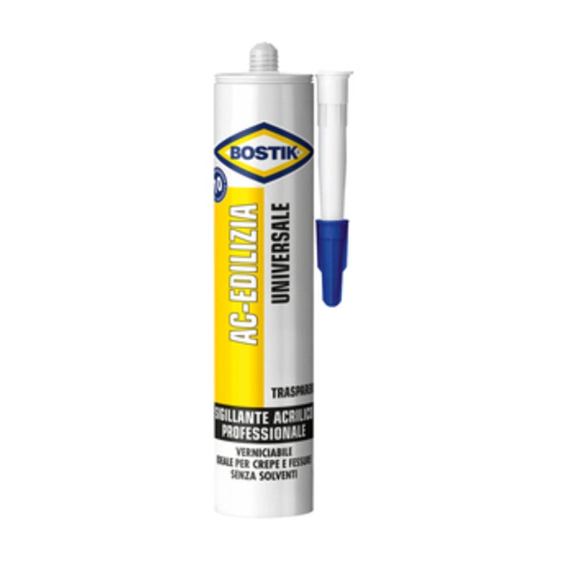 BOSTIK ACRILICO EDILIZIA 300 ML TRASPARENTE CART  12 PZ