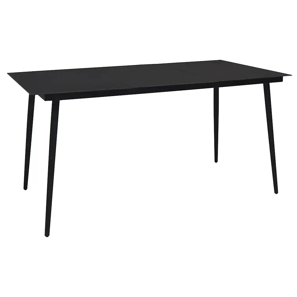 Set da Pranzo da Esterni 7 pz in Corda di Cotone e Acciaio Nero cod mxl 34569