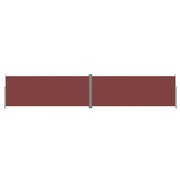 Tenda da sole laterale retrattile/schermo protettivo per patio giardino terrazza balcone marrone 200 x 1000 cm 02_0007419