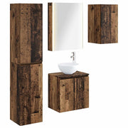 Set di Armadi da Bagno 5 pcs Legno antico 53 x 15,5 x 70 cm 3407309