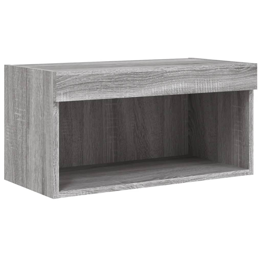 Mobile TV multimediale mensola TV credenza mobile TV sala da pranzo soggiorno camera da letto con luci LED Sonoma 60 x 30 x 30 cm grigio 02_0026826