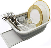 Afdriuiprek opvougbare Kunststof - Organizzatore di Servizi e Asciugamani - Cassetto di Cucina Spazievitore - Grigio