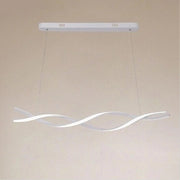 Trade Shop - Lampadario Led A Sospensione 48w Bianco Spirale Ondulato Vortice Intrecciato Luce 4000k 32484 -
