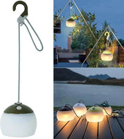 Lampada da campeggio LED, resistente, ricaricabile via USB-C, adatta per escursioni, emergenze e decorazione, ecocompatibile.