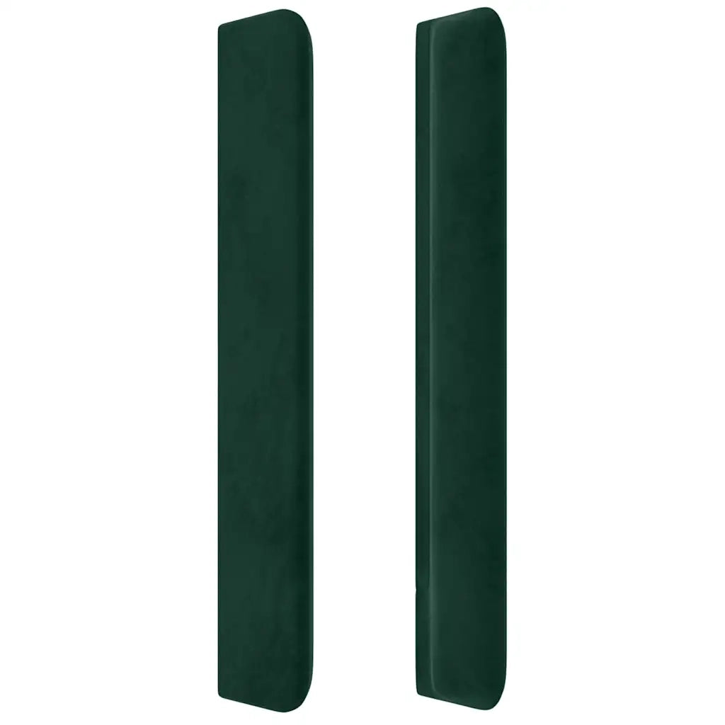 Testiera ad Orecchio Verde Scuro 203x16x118/128 cm in Velluto 3119789