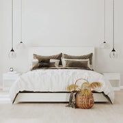 Comodini 2 pz con Cassetto in Bianco Lucido 342585