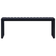 Panchina da Giardino 120,5 cm in Pannello PS Nero 49492