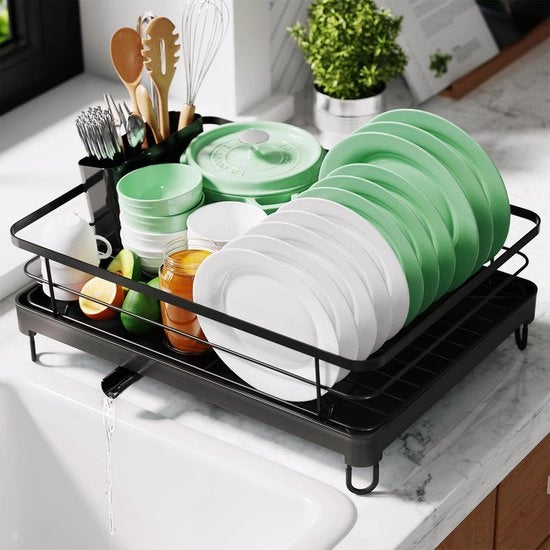 Afdruiprek per Angolo, Afdruiprek per la Cucina, Afdripiatore per il Bancone, Asciugamani per la Cucina in Acciaio Inossidabile con Racks per Utensili, Grande Dimensione