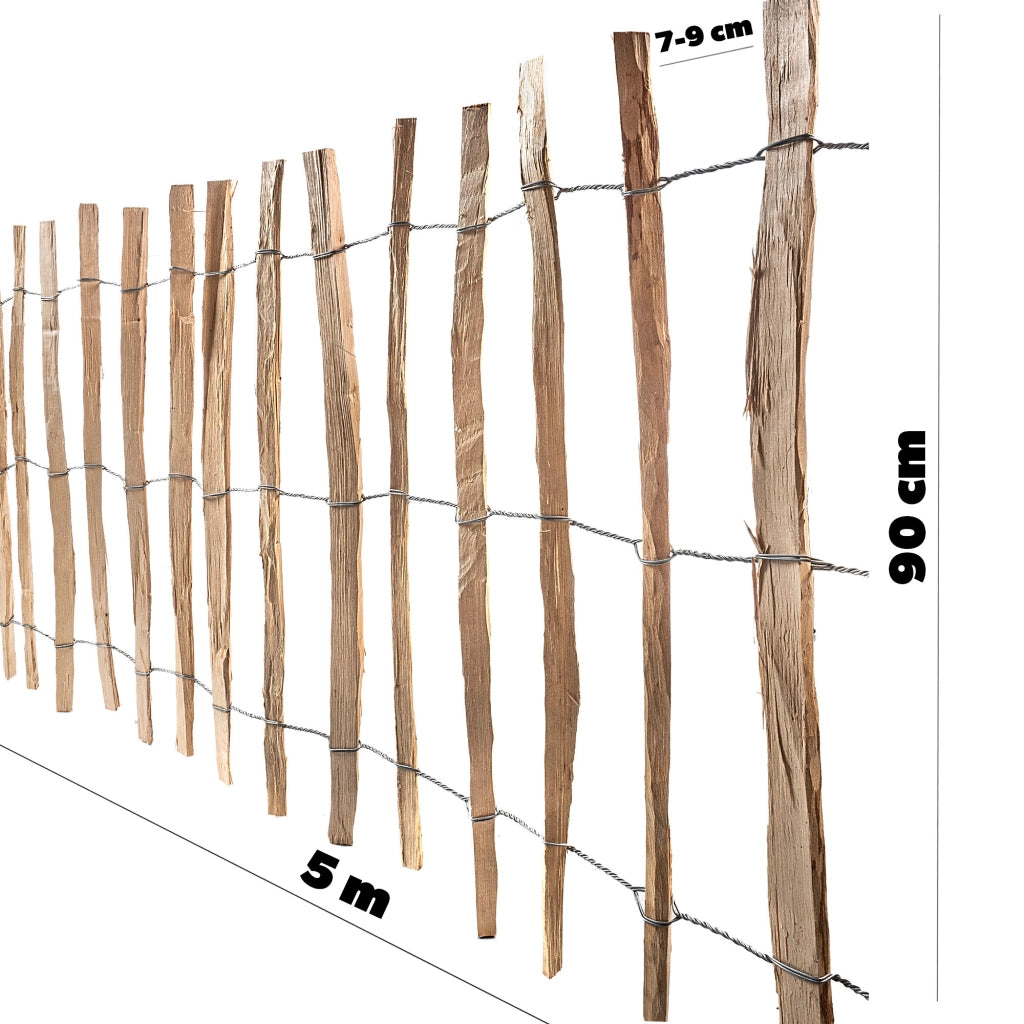 Recinzione protettiva avvolgibile KADAX Hazel Stacket Fence per giardino, 500x90 cm (7-9 cm).
