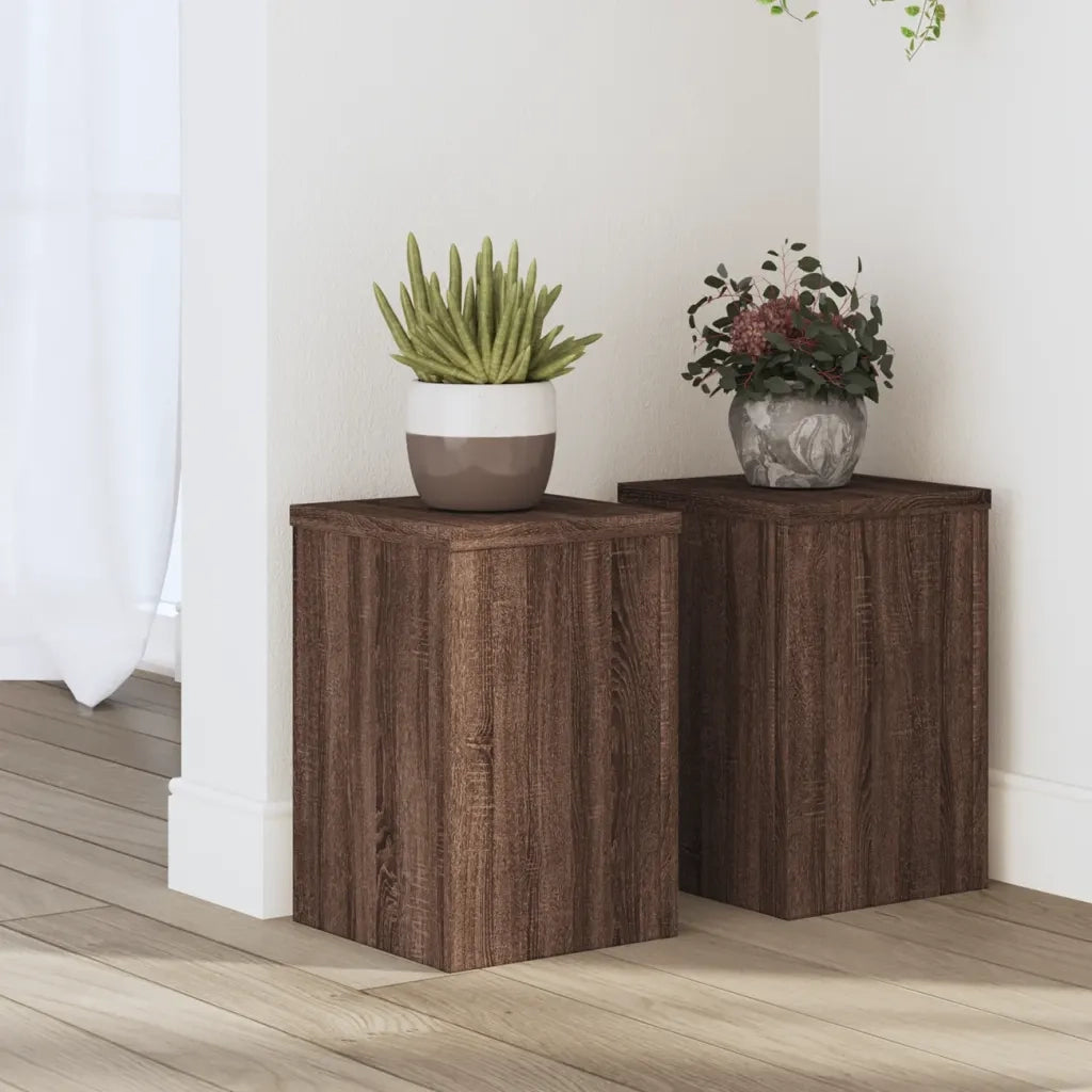 Supporti per piante | Sostegno per piante 2 pz Marrone 20x20x30 cm Legno Multistrato