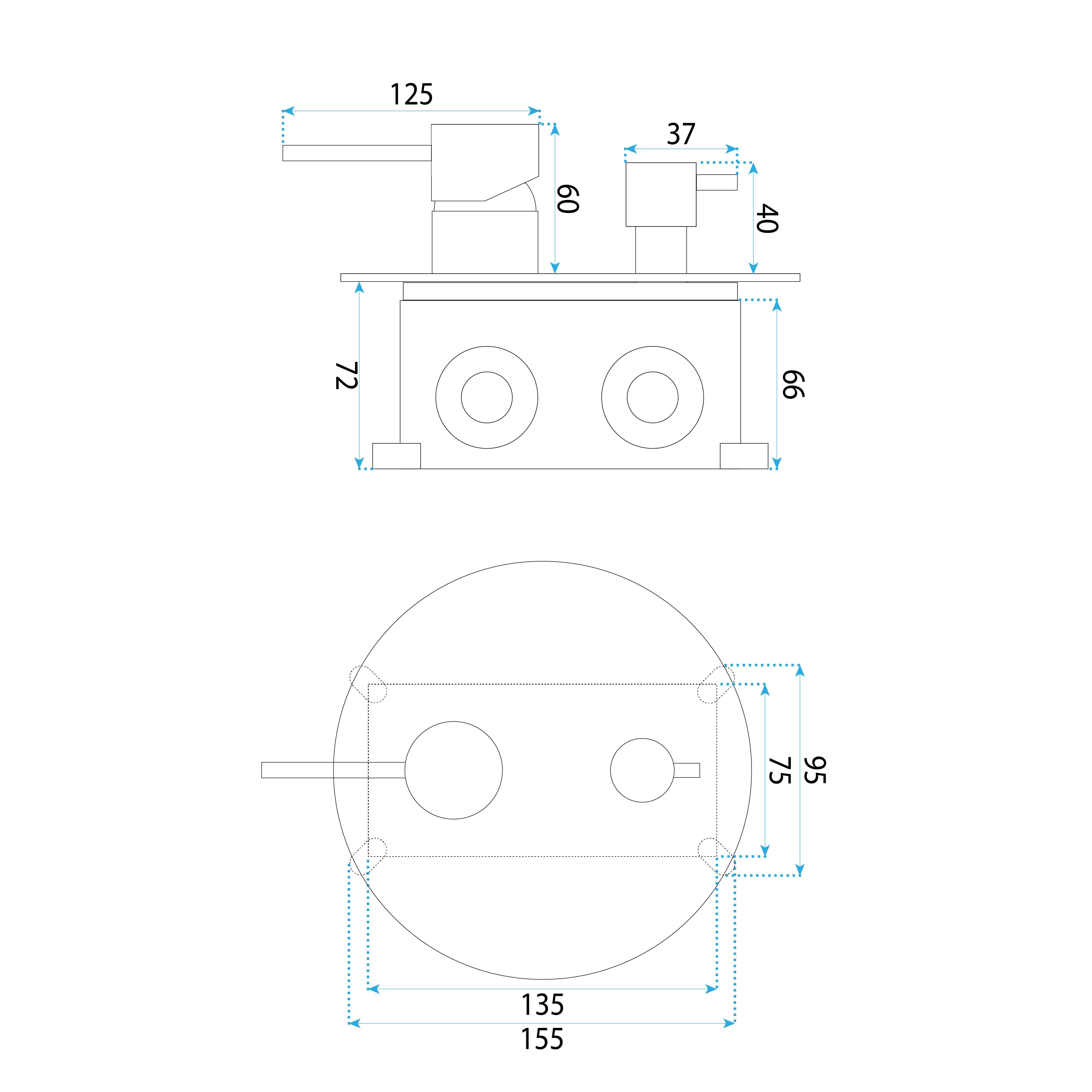 Set Doccia Da Incasso Rea Lungo Diamond Chrome + Box