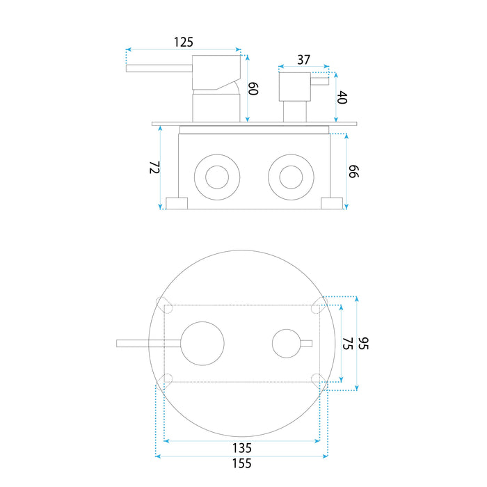Set Doccia Da Incasso Rea Lungo Diamond Chrome + Box