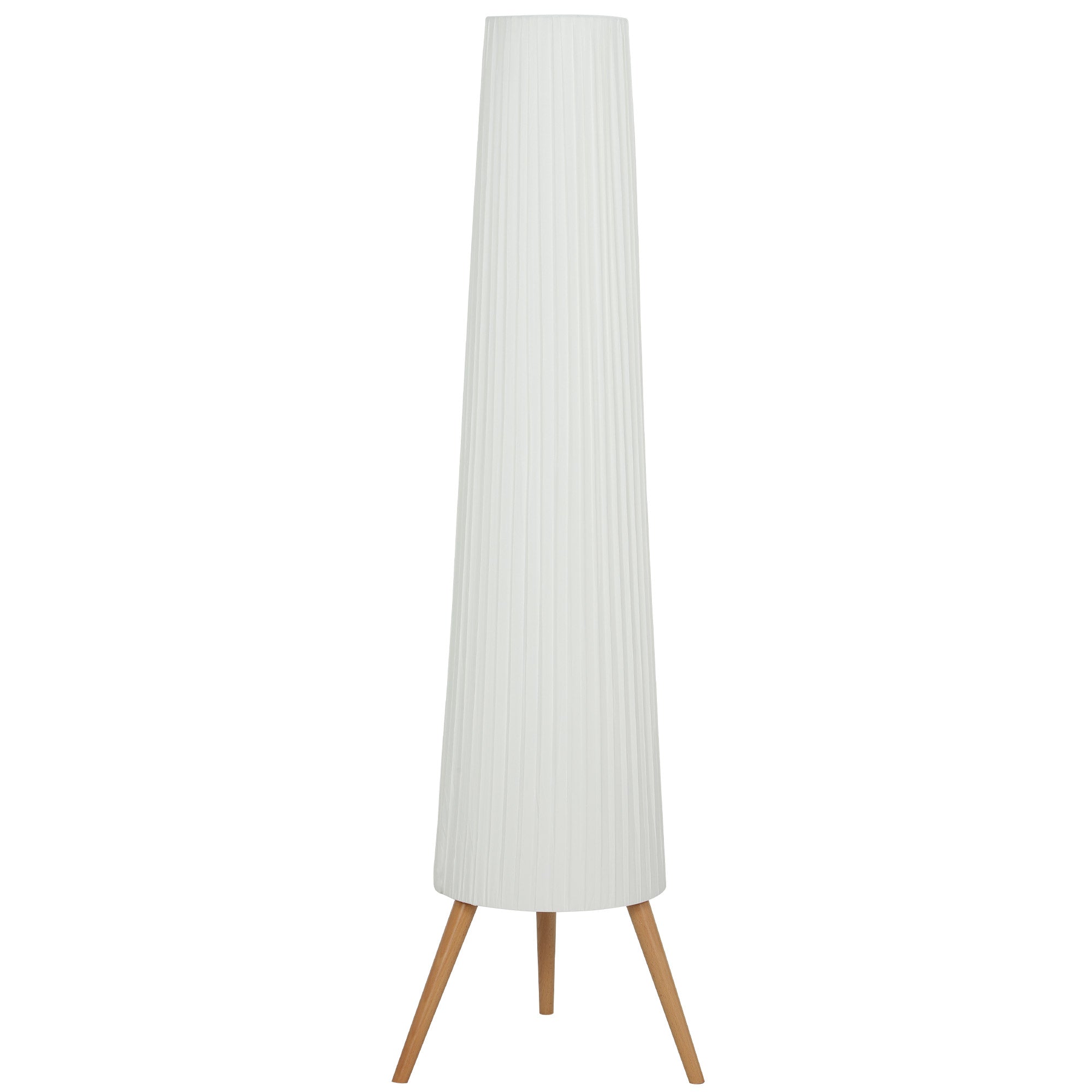 Lampada da Terra Treppiede 46x46x153 cm con Interruttore a Pedale e Luminosità Regolabile Bianco