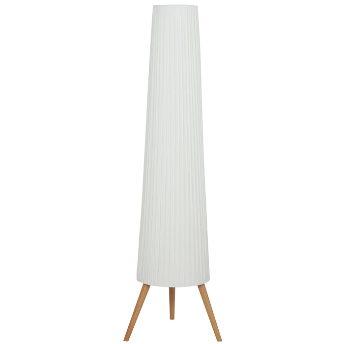 Lampada da Terra Treppiede 46x46x153 cm con Interruttore a Pedale e Luminosità Regolabile Bianco