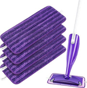 4 doccia asciugabili adattabili per spazzole Swiffer WetJet microfibra - Panno di pulizia - Asciugabile - Riciclabile - per legno di noce, laminato, piastrelle