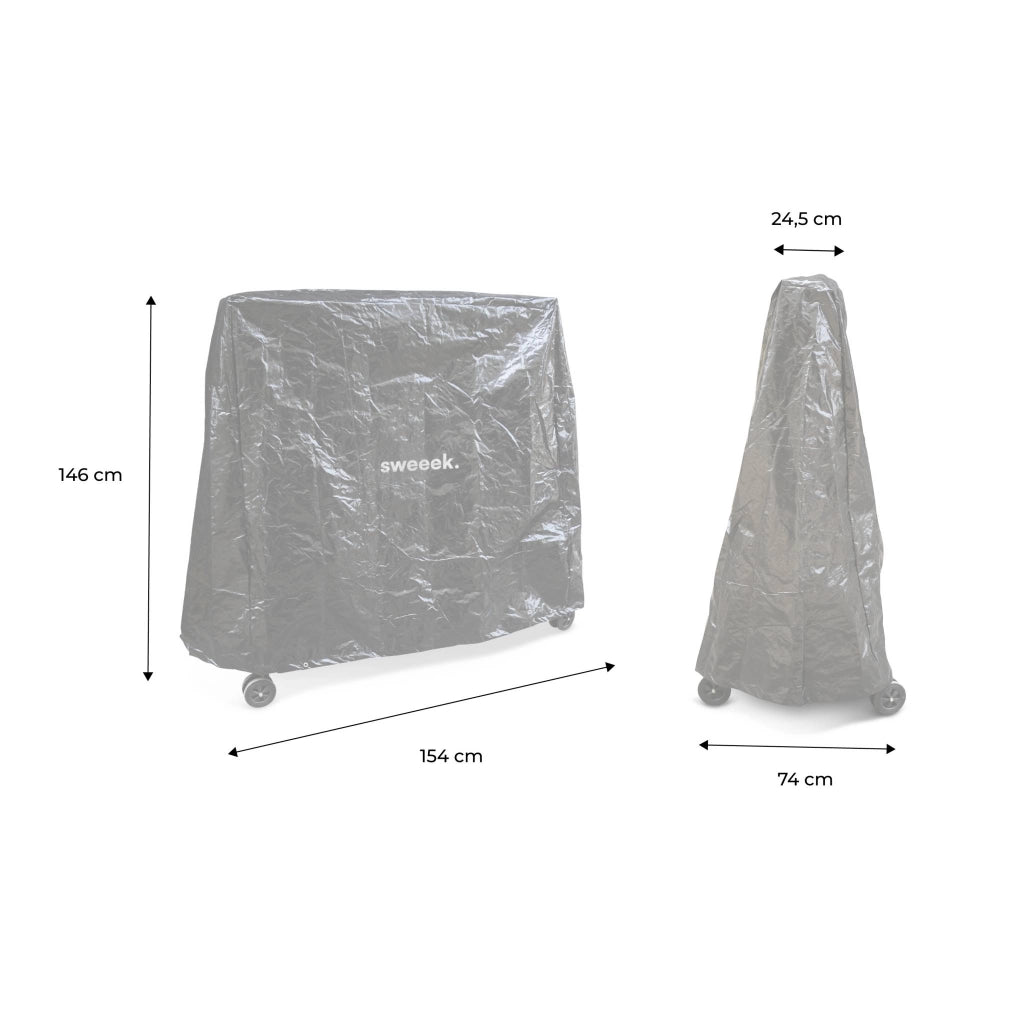 Copertura per tavolo da ping pong, 154cm, nero