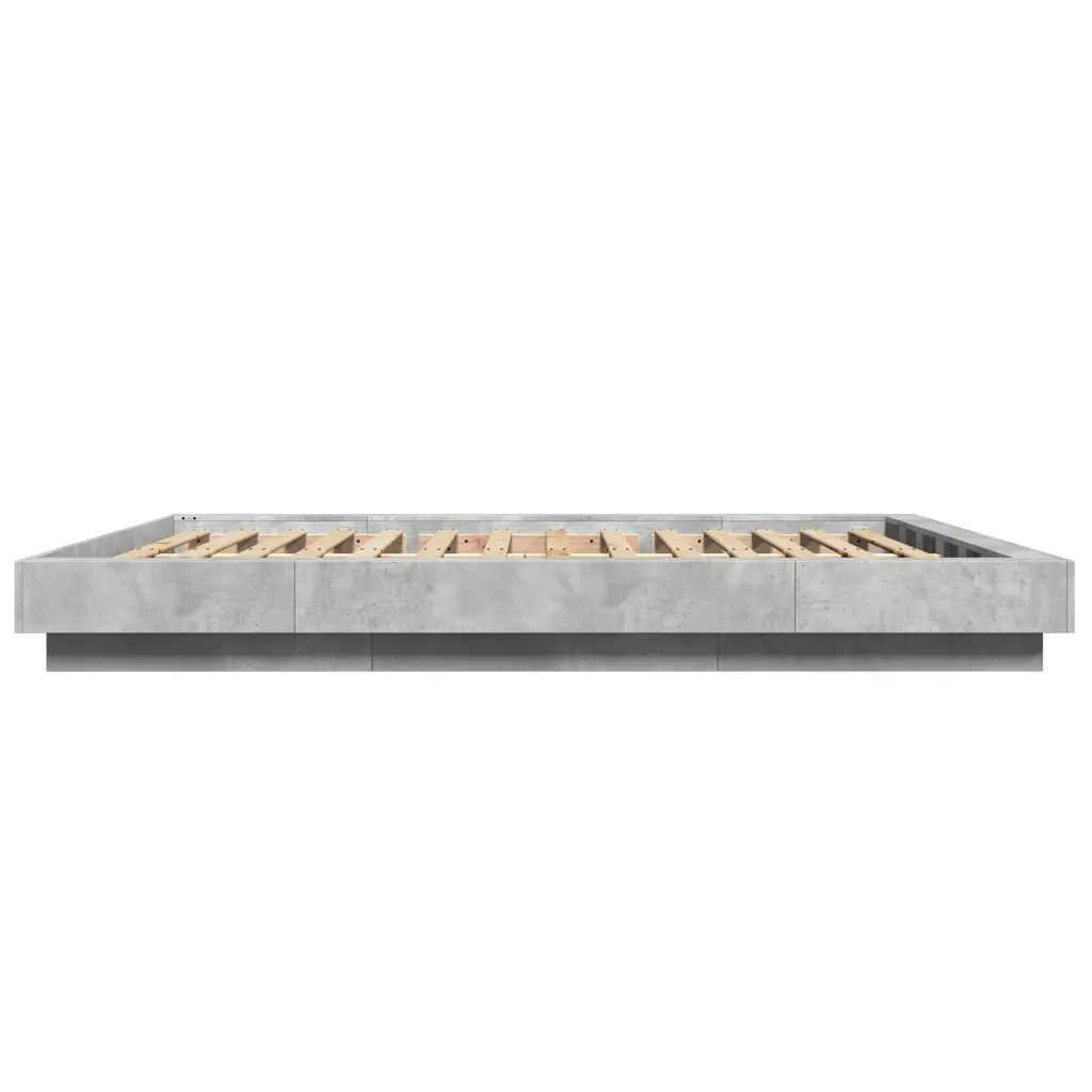 Giroletto-Struttura Letto Grigio Cemento 150x200 cm in Legno Multistrato 830725